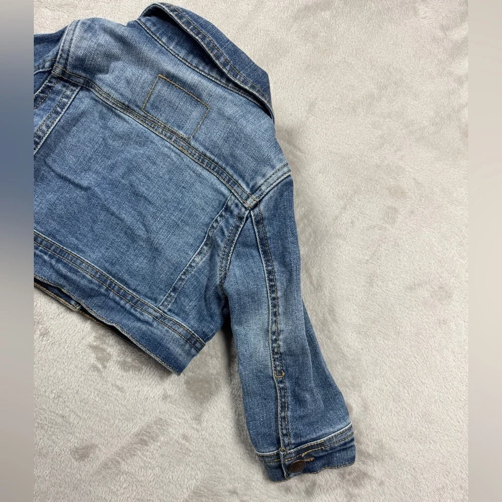 Genuine Kids OshKosh Blue Jean Denim Snap Front Jacket Size Girls 12 Months